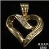 Image 1 : 1.4 DWT 10 KT Gold Heart Pendant w/ Diamond
