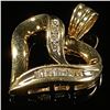 Image 3 : 1.4 DWT 10 KT Gold Heart Pendant w/ Diamond