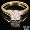 Image 1 : 1.8 DWT 10 KT Wht Gold w/ Diamonds Ring Sz: 8