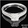 Image 1 : 1.6 DWT 10 KT Wht Gold w/ Diamond Ring Sz:6.5