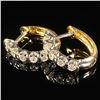 Image 3 : 3.2 DWT 14 KT Gold w/ Diamond Earrings