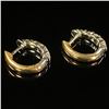Image 4 : 3.2 DWT 14 KT Gold w/ Diamond Earrings