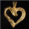 Image 2 : 2.1 DWT 10 KT Gold Heart Pendant w/ Diamond