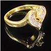 Image 3 : 2.1 DWT 14 KT Gold Heart w/ Diamonds Ring Sz: 6