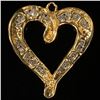 Image 2 : 1.3 DWT 10 KT Gold Heart Pendant w/ Diamond