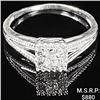Image 1 : 1.2 DWT 10 KT Wht Gold w/ Diamond Ring Sz:7