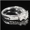 Image 3 : 3.2 DWT 10 KT Wht Gold w/ Diamond Ring Sz:7