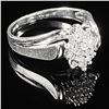 Image 3 : 1.8 DWT 10 KT Wht Gold w/ Diamonds Ring Sz: 6