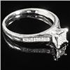 Image 3 : 1.1 DWT 10 KT Wht Gold w/ Diamond Ring Sz:7