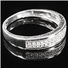 Image 3 : 2 DWT 10 KT Wht Gold w/ Diamond Ring Sz:10