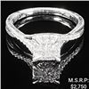 Image 1 : 2.2 DWT 10 KT Wht Gold w/ Diamond Ring Sz:7