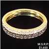 Image 1 : 0.9 DWT 14 KT Gold w/ Diamond Ring Sz: 7