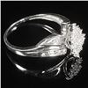 Image 3 : 1.8 DWT 10 KT Wht Gold w/ Diamonds Ring Sz: 7