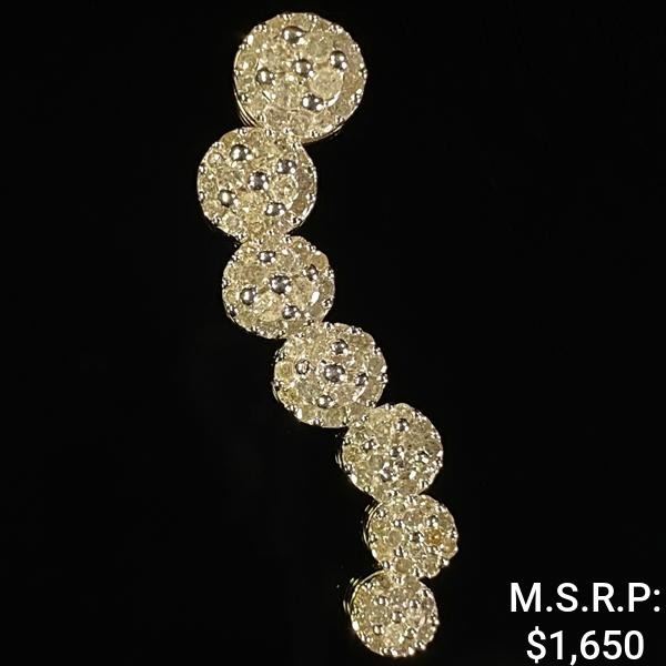 1.8 DWT 10 KT Gold Pendant w/ Diamond Lining