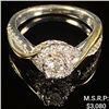 Image 1 : 2 DWT 10 KT Wht Gold w/ Diamond Ring Sz: 5