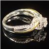 Image 3 : 2 DWT 10 KT Wht Gold w/ Diamond Ring Sz: 5