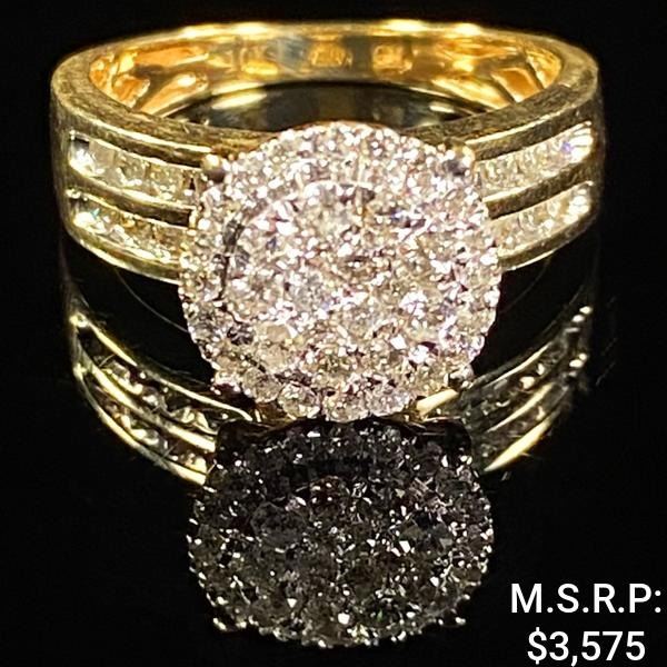2.7 DWT 10 KT Gold w/ Diamond Ring Sz: 7