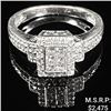 Image 1 : 2 DWT 10 KT Wht Gold w/ Diamond Ring Sz: 5