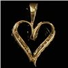 Image 2 : 1.5 DWT 10 KT Gold Heart Pendant w/ Diamond