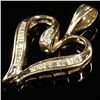 Image 3 : 1.5 DWT 10 KT Gold Heart Pendant w/ Diamond