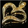 Image 3 : 1.4 DWT 10 KT Gold Heart Pendant w/ Diamond