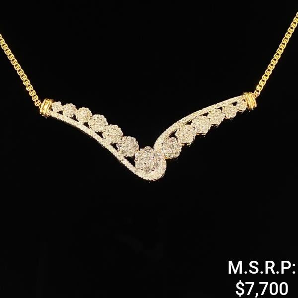 5.9 DWT 10 KT Gold Pendant w/ Diamond &