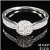 Image 1 : 1.4 DWT 10 KT Wht Gold w/ Diamond Ring Sz:9