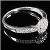 Image 3 : 1.4 DWT 10 KT Wht Gold w/ Diamond Ring Sz:9