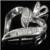 Image 3 : 1.5 DWT 10 KT Wht Gold Heart Pendant w/ Diamond