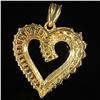 Image 2 : 2.2 DWT 10 KT Gold Heart Pendant w/ Diamond