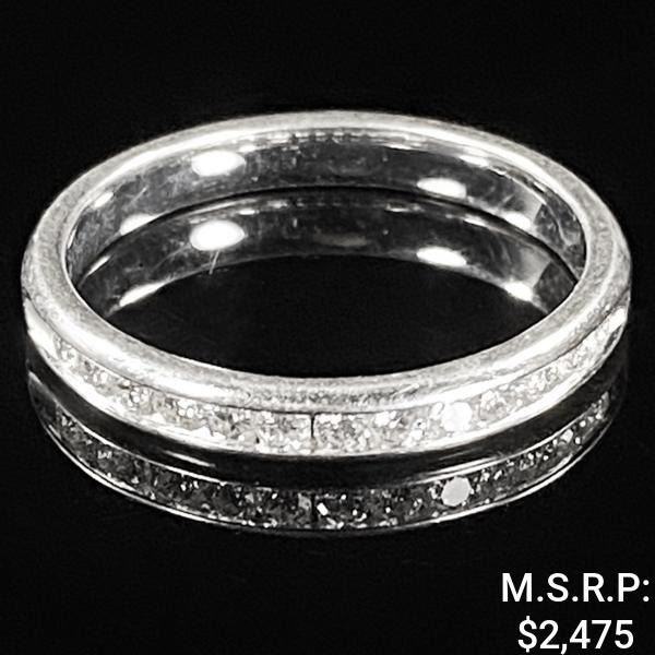 1.7 DWT 14 KT Wht Gold w/ Diamond Ring Sz:7