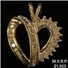 Image 1 : 2.1 DWT 10 KT Gold Heart Pendant w/ Diamond