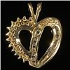 Image 2 : 2.1 DWT 10 KT Gold Heart Pendant w/ Diamond