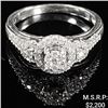 Image 1 : 2 DWT 10 KT Wht Gold w/ Diamond Ring Sz:6.5