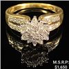 Image 1 : 2.6 DWT 10 KT Gold w/ Diamond Ring Sz: 8