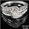 Image 1 : 2.2 DWT 10 KT Wht Gold w/ Diamond Ring Sz:8