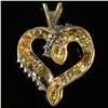 Image 2 : 2.1 DWT 10 KT Gold Heart Pendant w/ Diamond