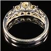 Image 2 : 1.9 DWT 10 KT Wht Gold w/ Diamond Ring Sz:7