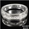 Image 1 : 4.6 DWT 10 KT Wht Gold w/ Diamond Ring Sz:9.5