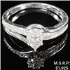 Image 1 : 2.4 DWT 10 KT Wht Gold w/ Diamond Ring Sz:10