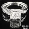 Image 1 : 1.4 DWT 10 KT Wht Gold w/ Diamond Ring Sz:7