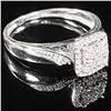 Image 3 : 1.4 DWT 10 KT Wht Gold w/ Diamond Ring Sz:7