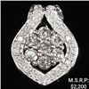 Image 1 : 1.9 DWT 10 KT Wht Gold Pendant w/ Diamond Lining