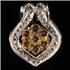 Image 2 : 1.9 DWT 10 KT Wht Gold Pendant w/ Diamond Lining