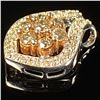 Image 3 : 1.9 DWT 10 KT Wht Gold Pendant w/ Diamond Lining