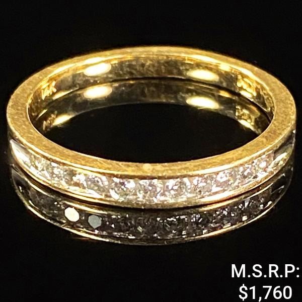 1.6 DWT 14 KT Gold w/ Diamond Ring Sz: 7