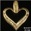 Image 1 : 1.3 DWT 10 KT Gold Heart Pendant w/ Diamond