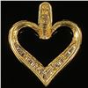 Image 2 : 1.3 DWT 10 KT Gold Heart Pendant w/ Diamond