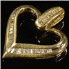 Image 3 : 1.3 DWT 10 KT Gold Heart Pendant w/ Diamond