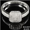 Image 1 : 2 DWT 10 KT Wht Gold w/ Diamond Ring Sz:6.5